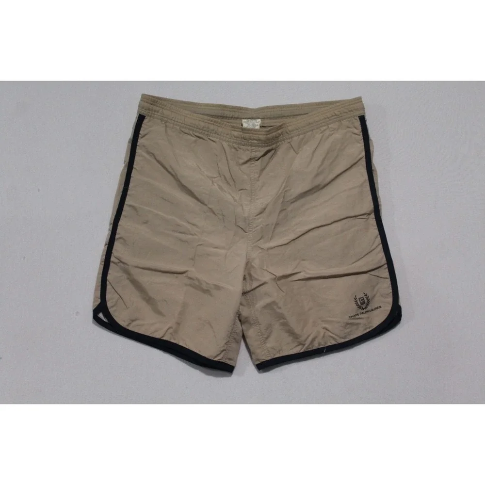 Chaps Ralph Lauren Men Tan Board Shorts Casual Summer Beach Size Meduim